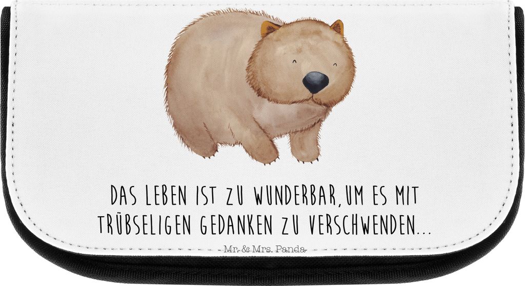Mr. & Mrs. Panda Organizer Wombat - Weiß - Geschenk, Motivation, kosmetiktäschchen, Australien, Schminktasche klein, Lustige Sprüche, Kosmetikta...