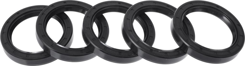 Universal Oil Seal TC Doppellippe W Stahlfeder Dichtungsring Rotationswellendichtung 60x80x12mm Hochdruck-NBR-Gummi Schwarz 5 Stück