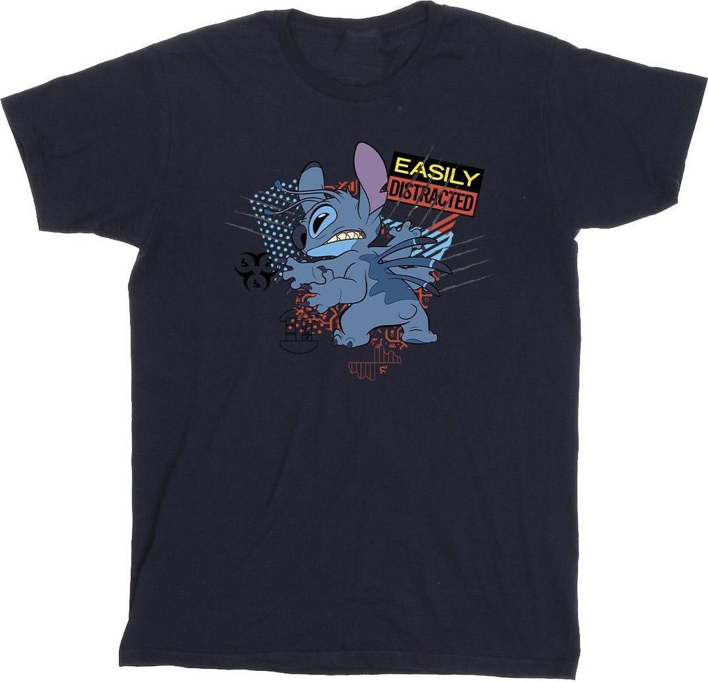 Disney - "Easily Distracted" T-Shirt für Mädchen BI47708 (104) (Marineblau)