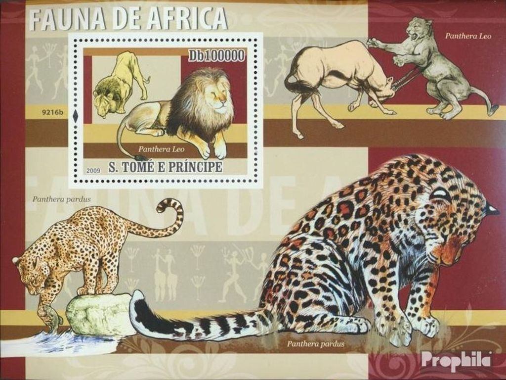 Briefmarken Sao Tome e Principe 2009 Mi Block683 (kompl.Ausg.) postfrisch Afrikanische Katzen