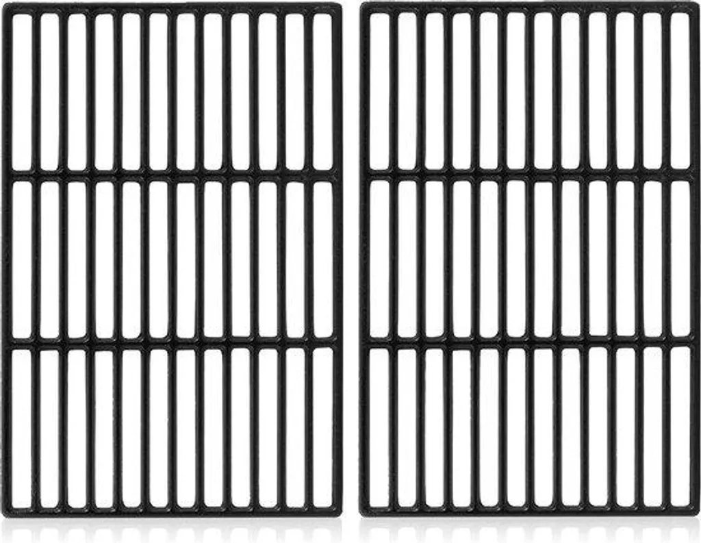 Grille de barbecue en fonte émaillée haute performance, lot de 2 plaques