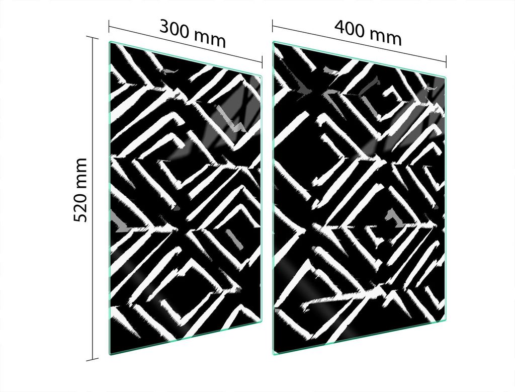 Glasschutzplatte Für Herd 70X52 Muster