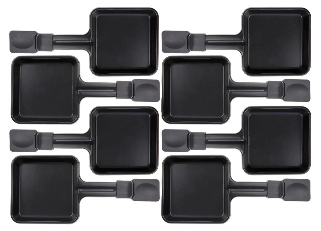 Set 8 Padelle per Raclette 10x10 cm: Mai più Formaggio Appiccicato!