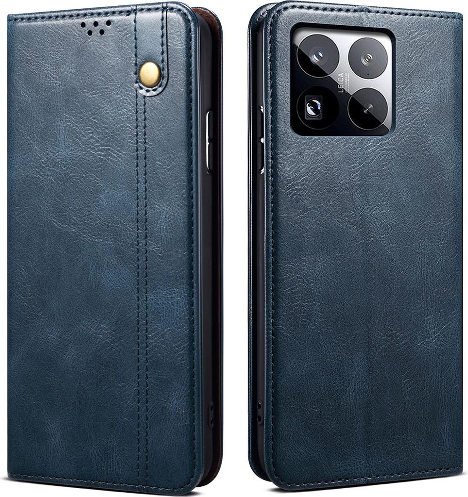 Hülle für Xiaomi 15 Pro Leder Brieftasche Schutzhülle mit Standfunktion Blau