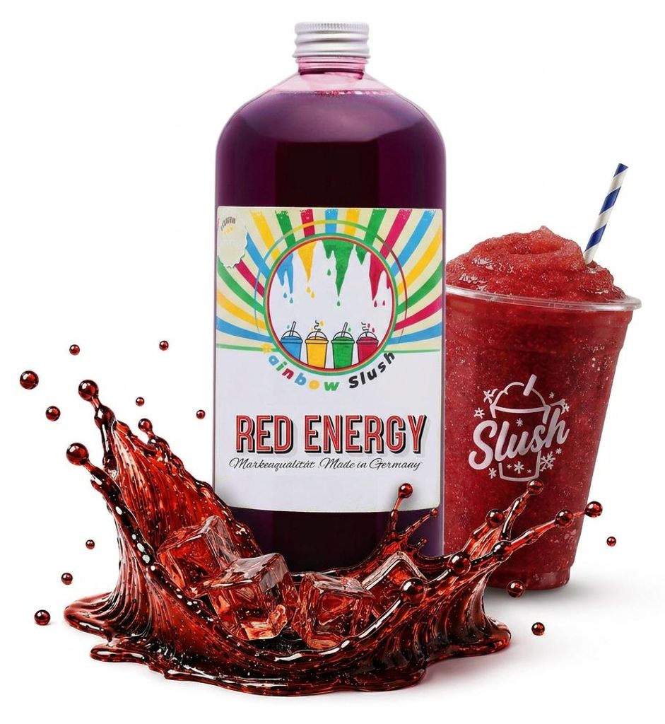 Sirop Rainbow Slush, saveur Red Energy, 1 L, dilution 1:5, Image du produit 