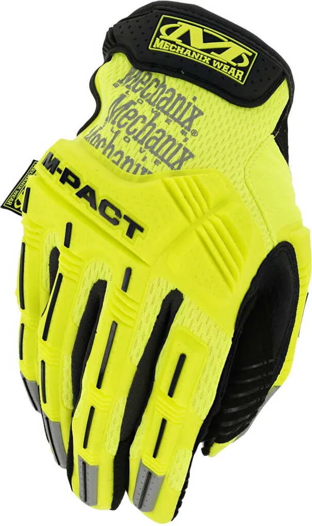 Gants de Travail Anti-Choc Mechanix M-Pact Jaune Fluo Taille L - Pro