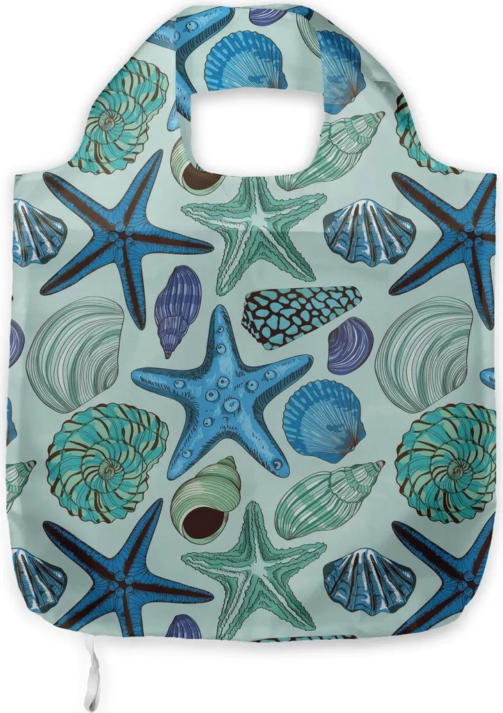 Borsa Ecologica ABAKUHAUS: Tessuto Riutilizzabile Tropical Shells