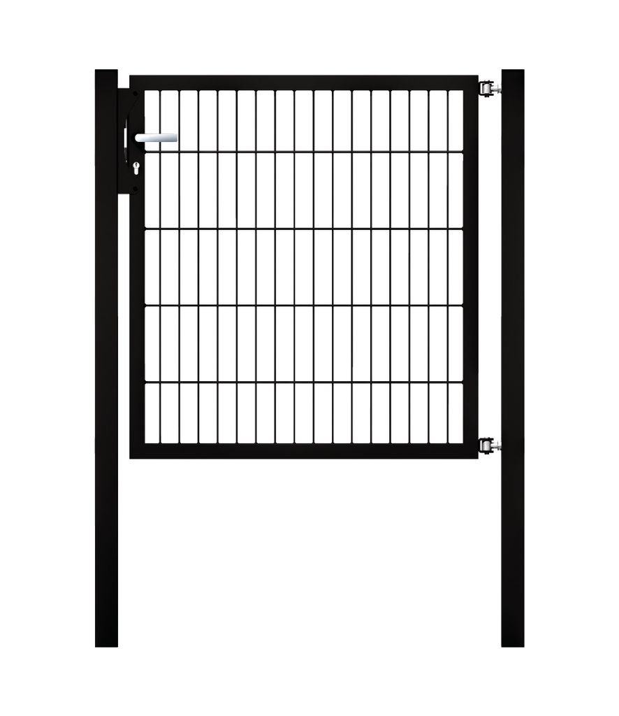 Alberts 626501 Einzeltor Flexo mit Zubehör, schwarz, Breite 100 cm, Höhe 100 cm