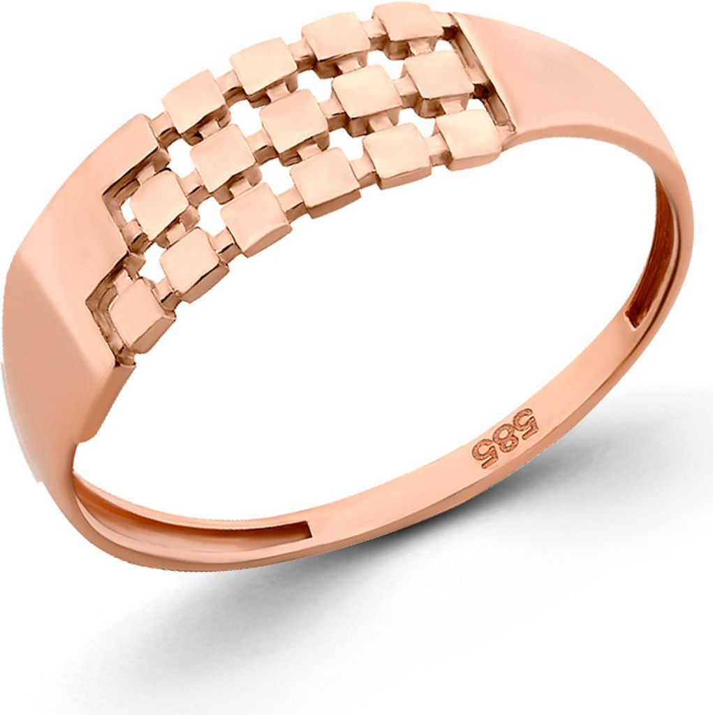 Golders Damenring aus 585 Rotgold, Gold Ring für Damen, Goldschmuck