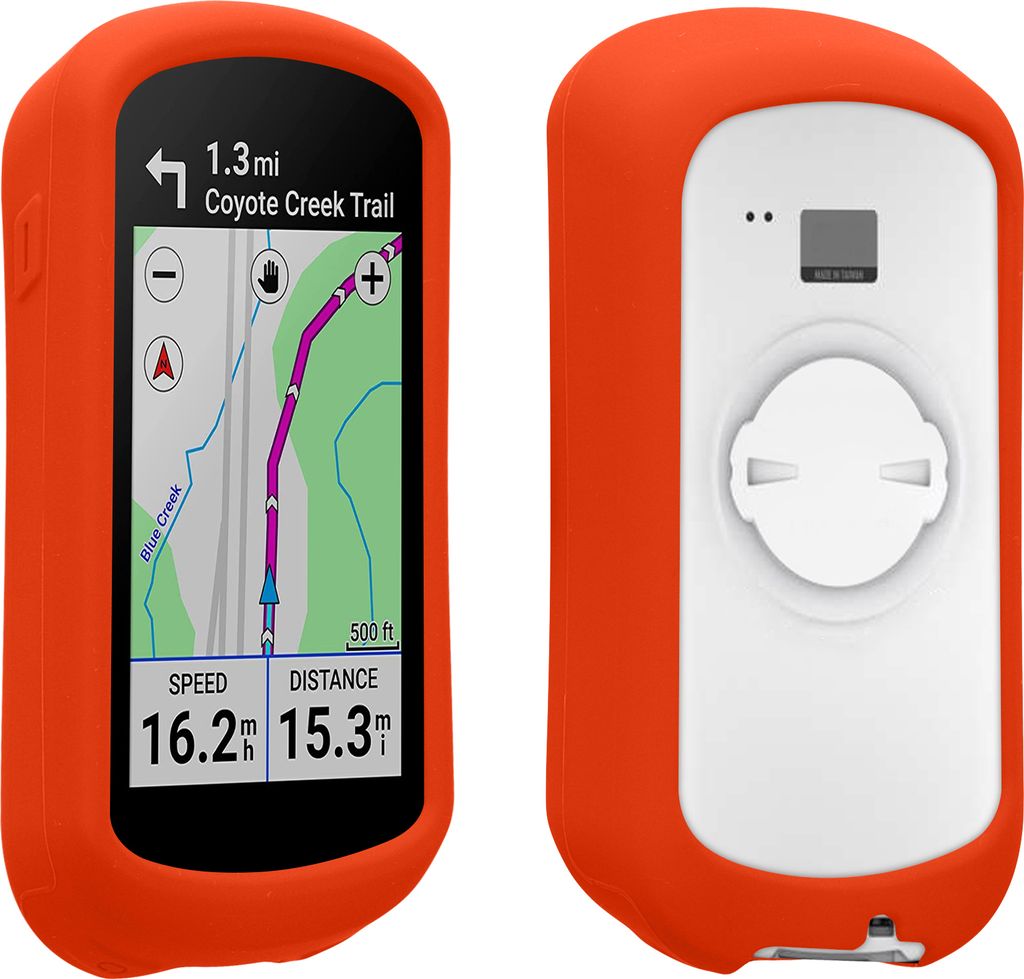 kwmobile Hülle kompatibel mit Garmin Edge Explore 2 - Silikon GPS Fahrrad Case Schutzhülle - in Orange