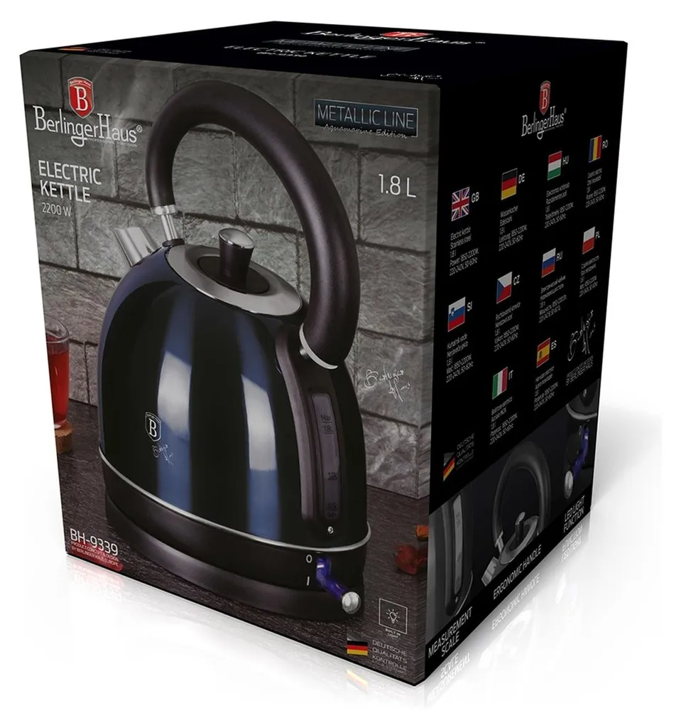 Grande Bouilloire Familiale 1.7L pour Thé et Café Berlinger Haus Bleu