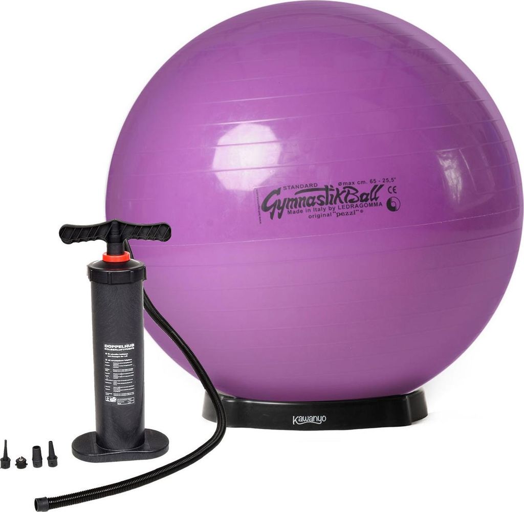 Original Pezziball STANDARD m. Standpumpe und Ballschale - violett