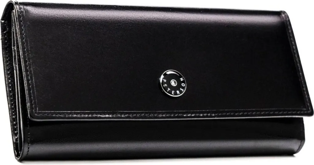 Portefeuille Peterson Rovicky 311340 en cuir véritable noir pour homme