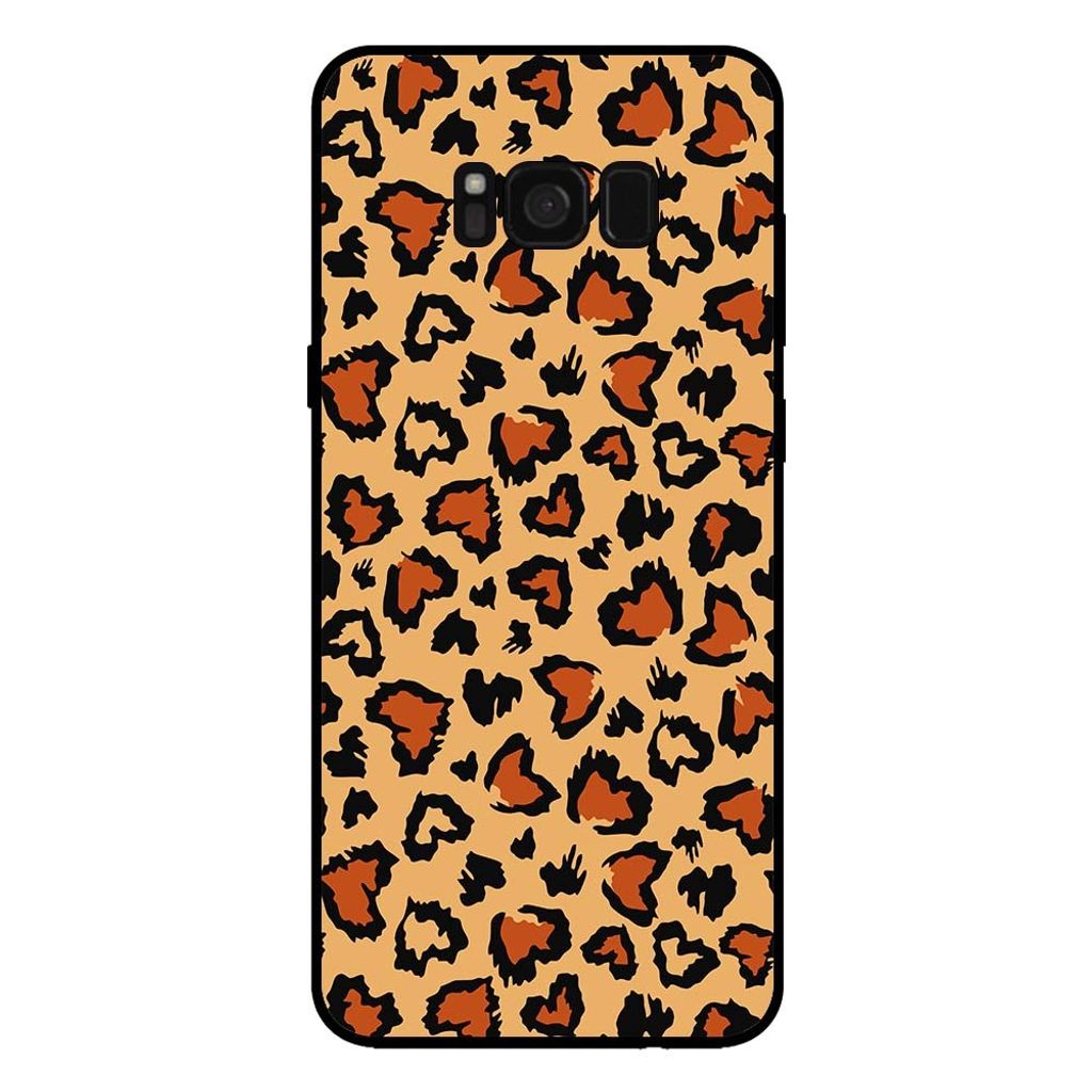 Smartphonica Handyhülle für Samsung Galaxy S8 Plus mit Tiger-Print - Panther Print Back Cover - Braun