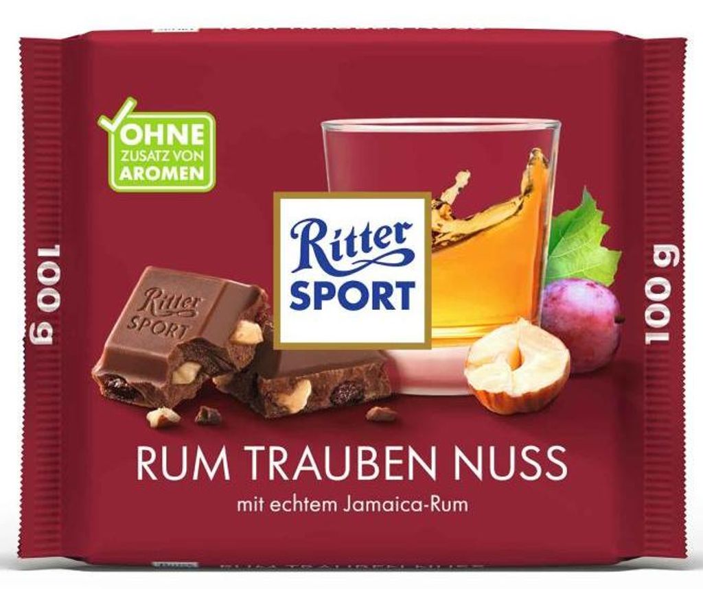 Ritter Sport - Bunte Vielfalt - Rum Trauben Nuss - 100g Produktbild 