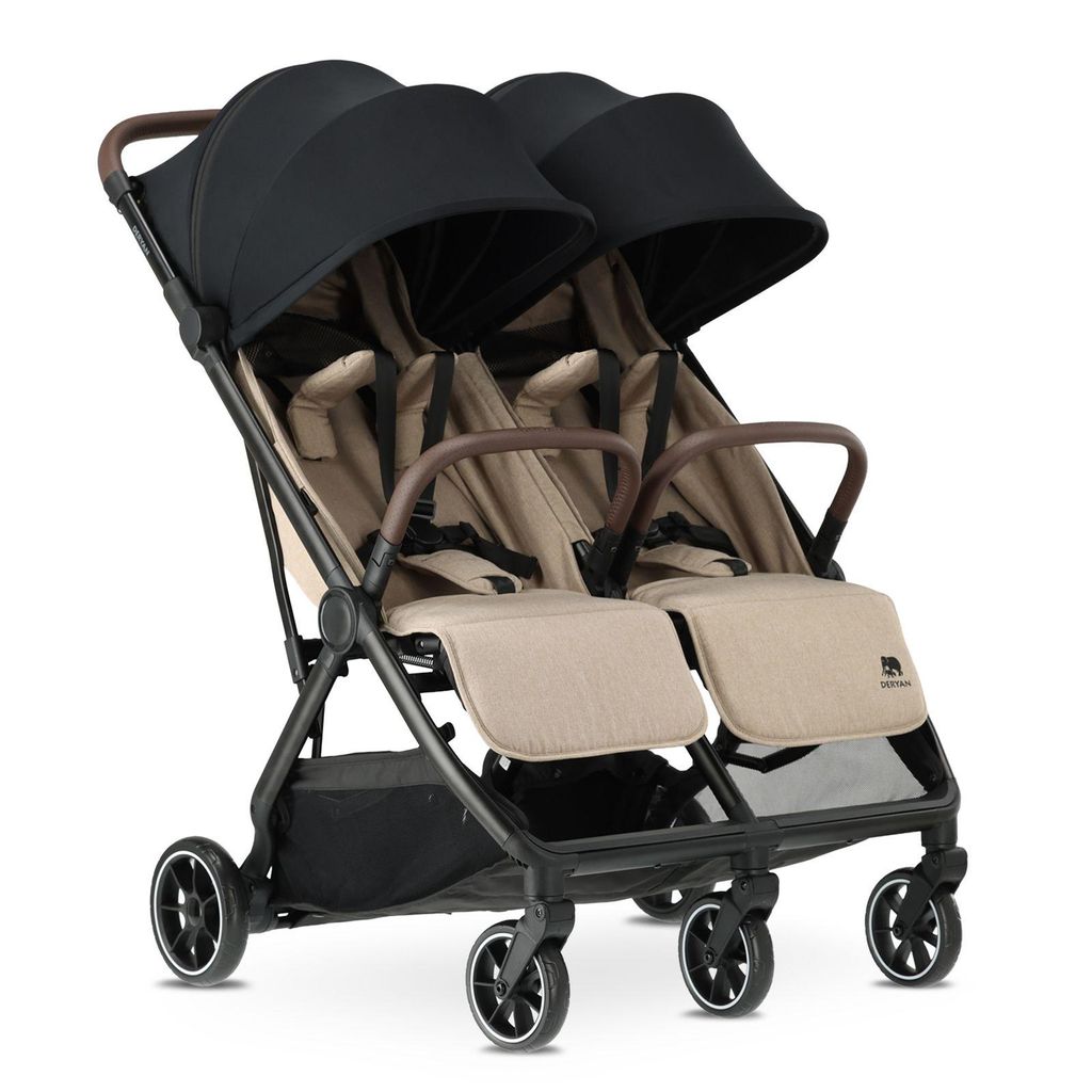 DERYAN Luxe Rolo X2 V2 Dvojitý Kočík - Nougat Obrázok produktu 