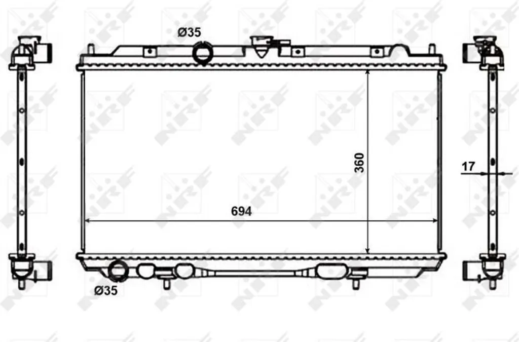 Réparer refroidissement Nissan Primera P12 avec radiateur NRF 53386