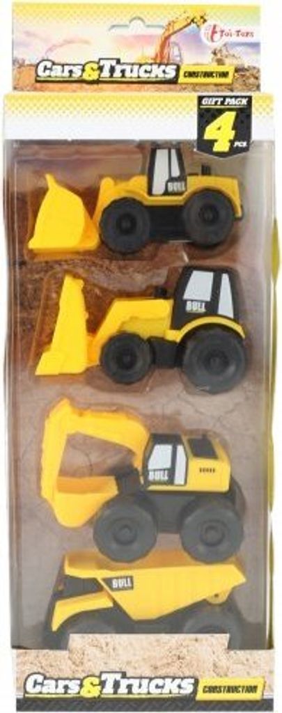 Vehicool Bouwvoertuigen Set  - 4st Produktbild 