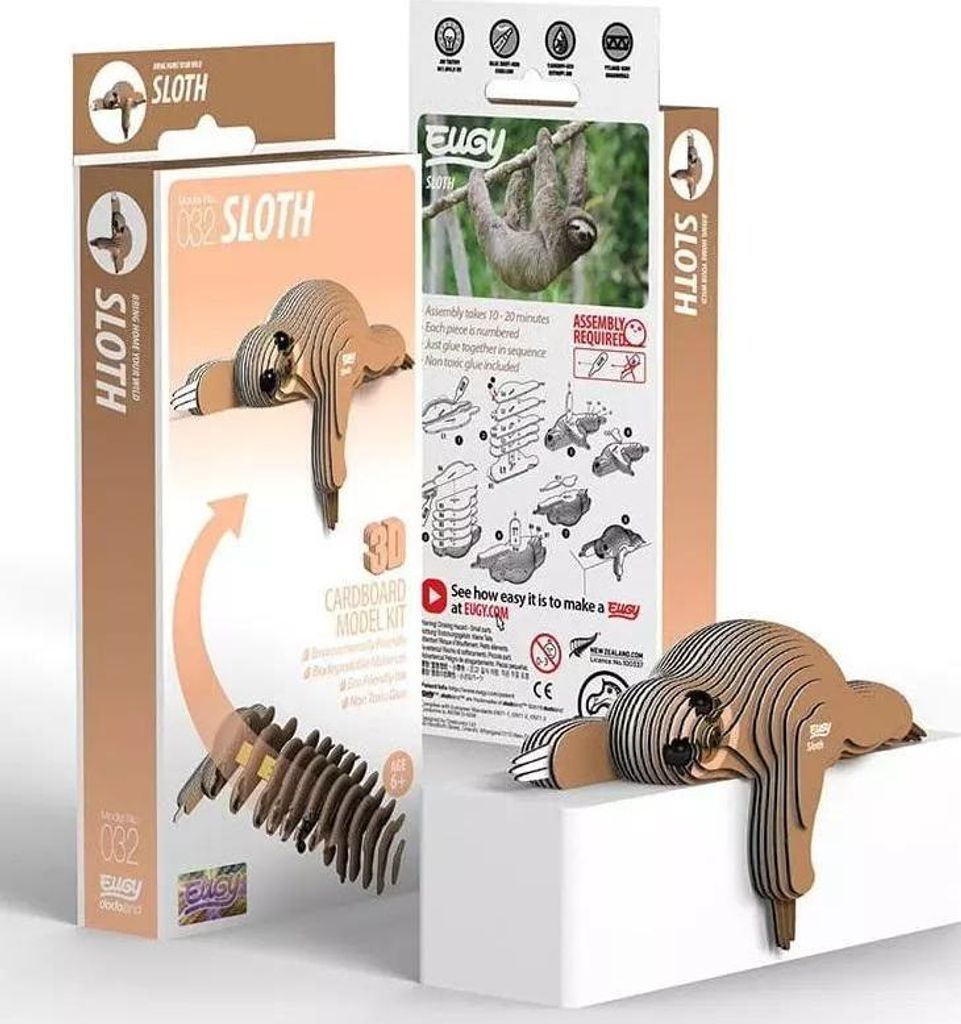 Eugy Leniwiec - Puzzle ecologico 3D per bambini dai 6 anni Immagine del prodotto 