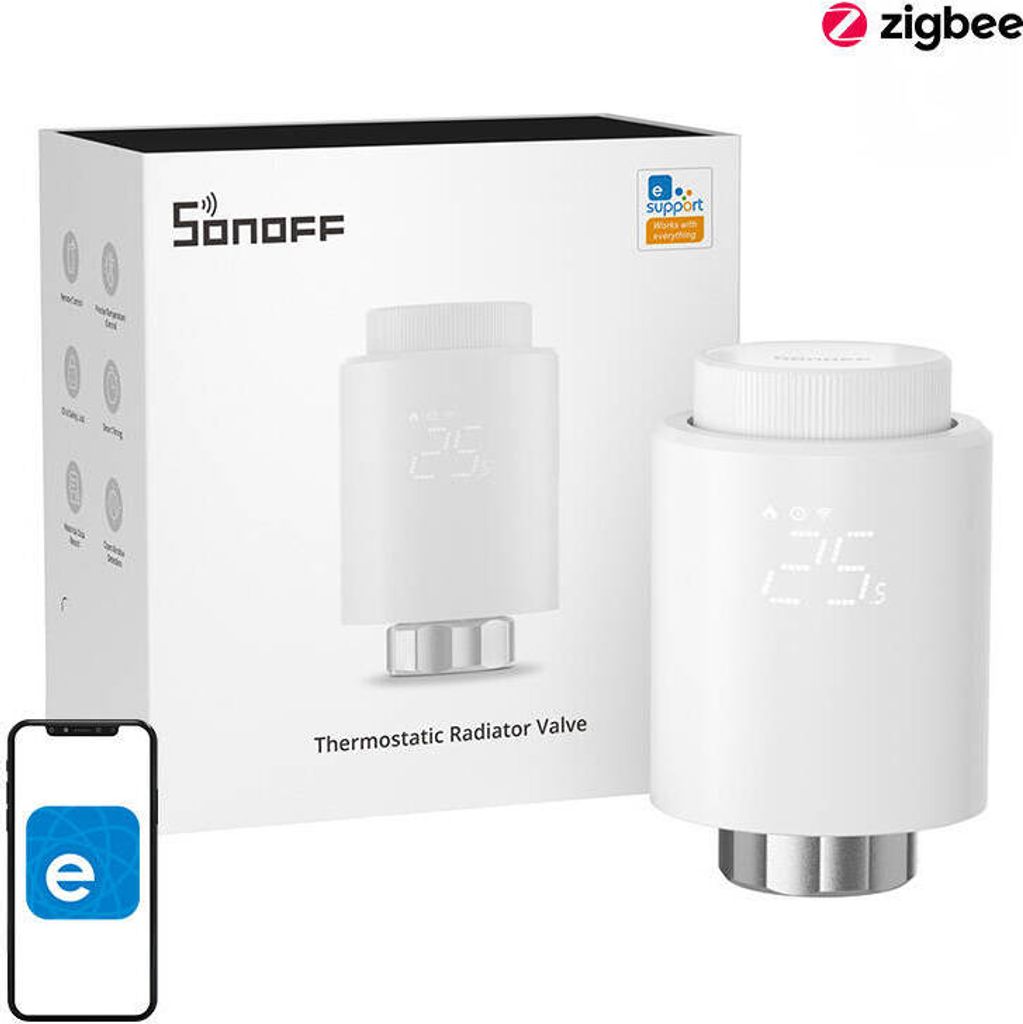Sonoff TRVZB, Smartes Heizkörperthermostat, Zigbee 3.0