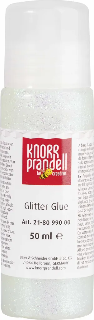 Glitter Glue blanche KNORR prandell à séchage rapide pour décoration