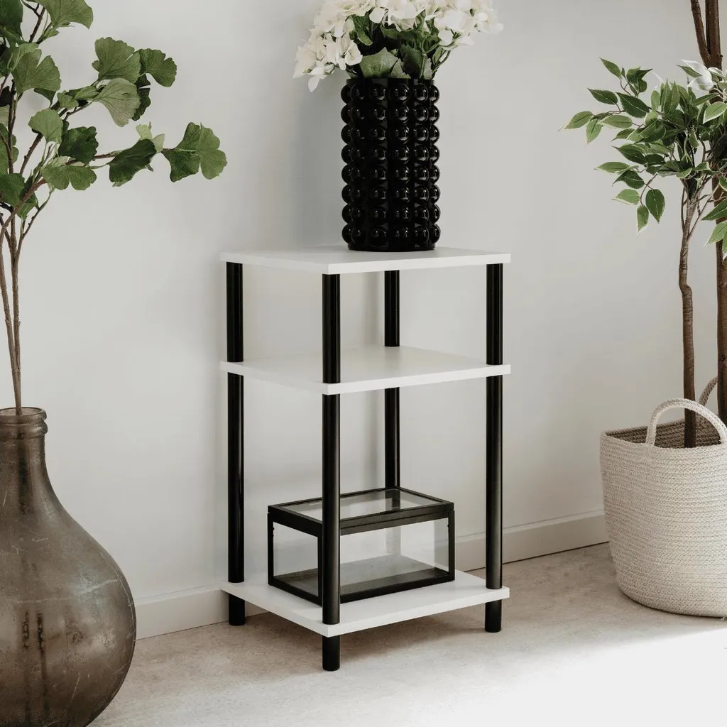 Petit meuble de rangement d'appoint NÉO 2 niches pour salon H60cm