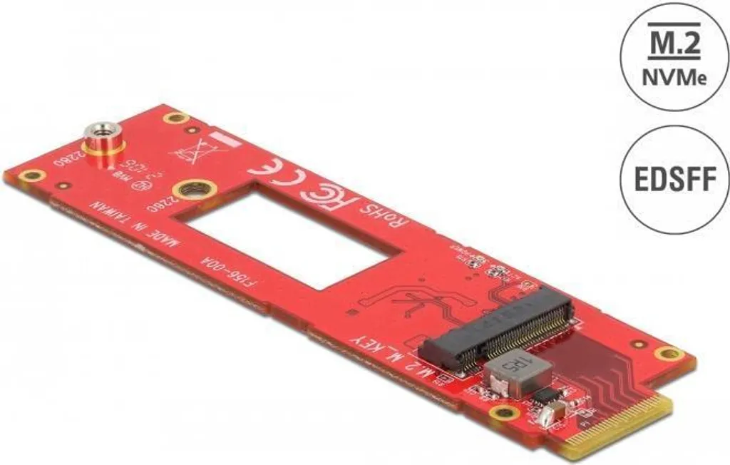 Convertisseur EDSFF E1.S pour SSD M.2 NVMe - Adaptateur PCIe de Delock