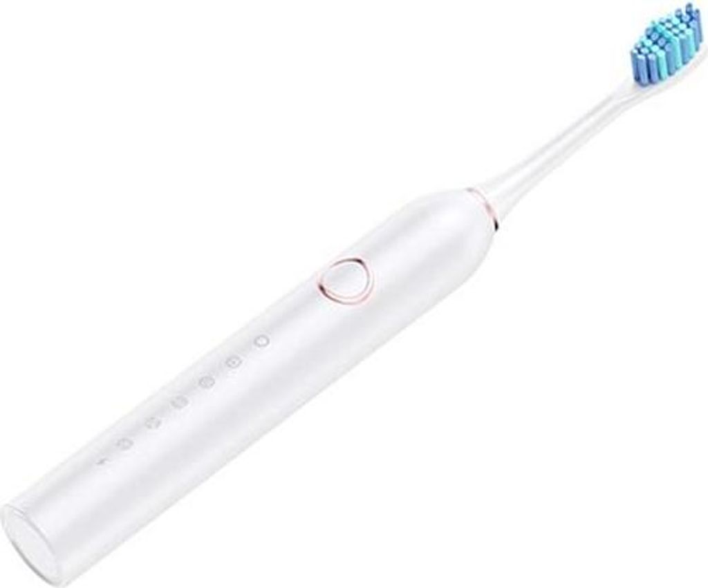INF Magnetische Schallzahnbürste mit 8 Bürstenköpfen für die tägliche Pflege Weiß