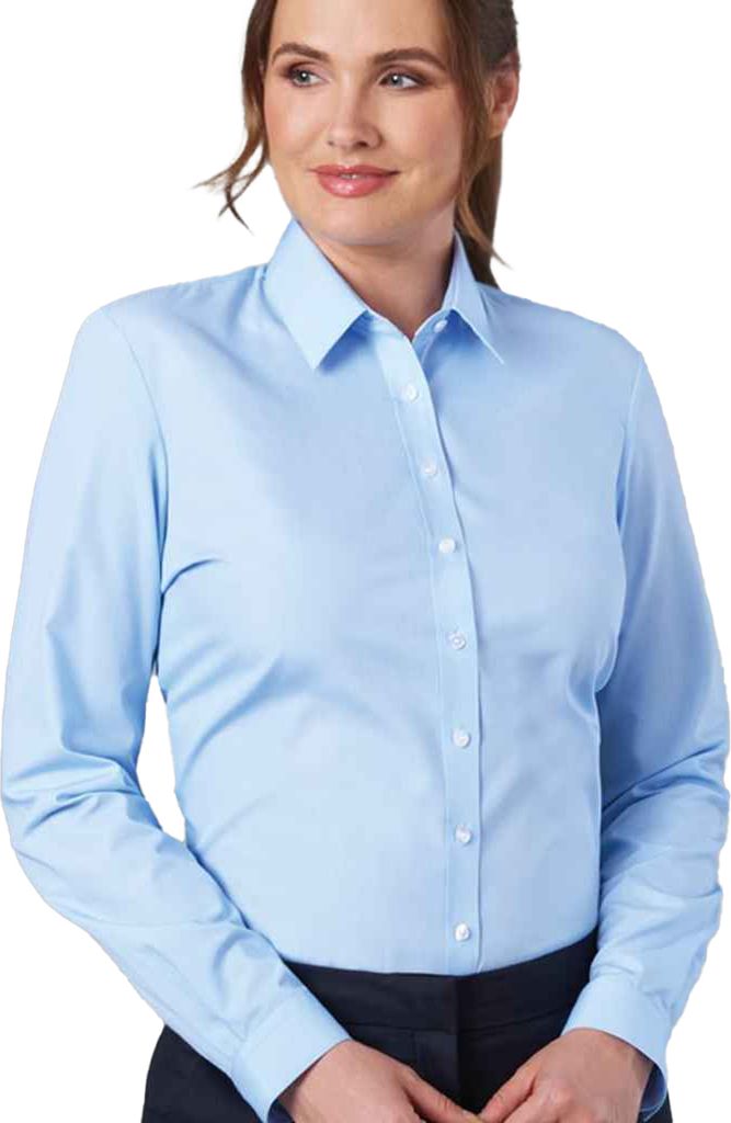 Brook Taverner - "Selene" Formelles Hemd für Damen Langärmlig PC7595 (40 DE) (Himmelblau)