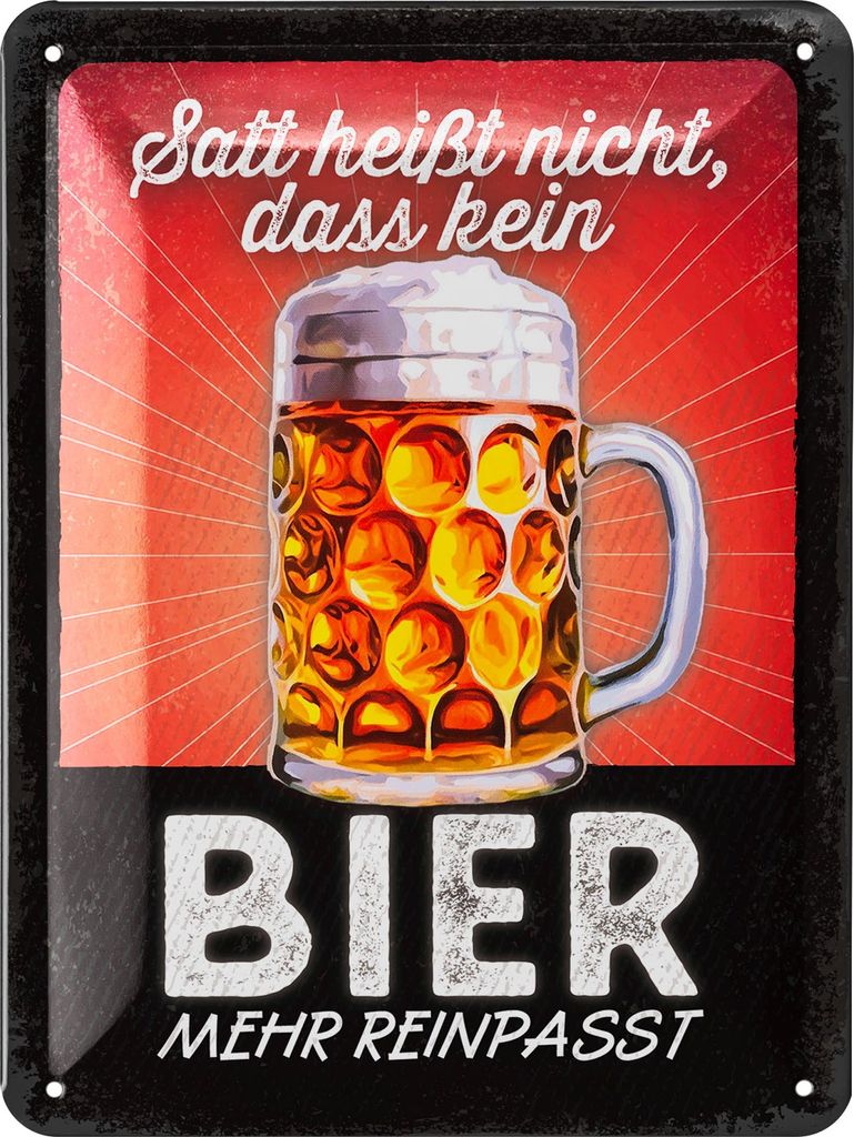 LANOLU Blechschilder retro Bier Bar Deko, Metallschilder mit Spruch für Partyraum, Küche, Bardeko, Cocktail Schild als Geschenk 15x20cm