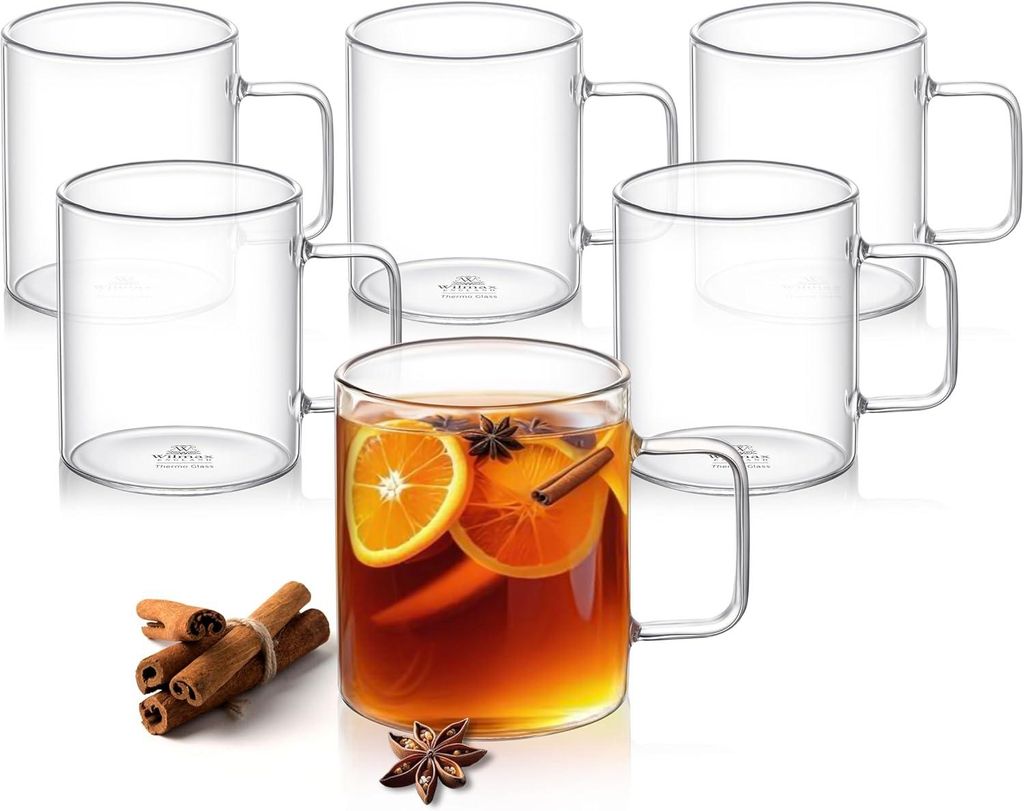 Set di 6 tazze da caffè Wilmax, 500 ml in borosilicato Immagine del prodotto 