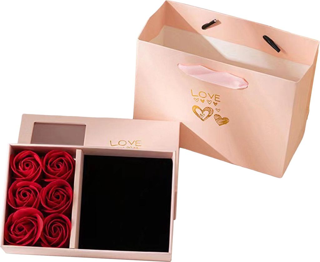 Geschenkbox mit ewigen Rosen, konservierte Blumen, Schmuckschatulle für Frauen, Ehefrauen, Mütter, Geburtstage, Muttertage, Valentinstag, Weihnac...