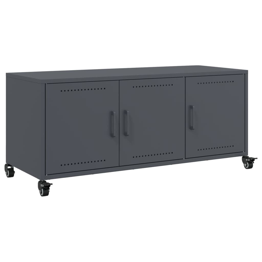 vidaXL TV-Schrank Anthrazit 100,5x39x43,5 cm Stahl Produktbild 