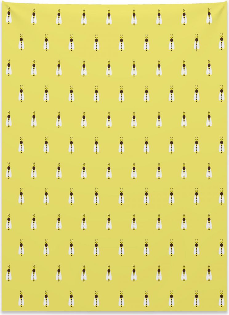 Abakuhaus Biene Wandteppich, Simplistic Grafikmuster aus Weiches Mikrofaser Stoff Kein Verblassen Klare Farben Waschbar, 110 x 150 cm, Mehrfarbig
