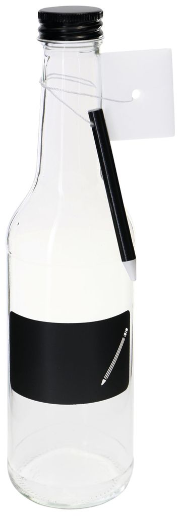 Einkochwelt Glasflasche mit Schraubverschluss 6 Stück, 350 ml, mit Kreidefeld