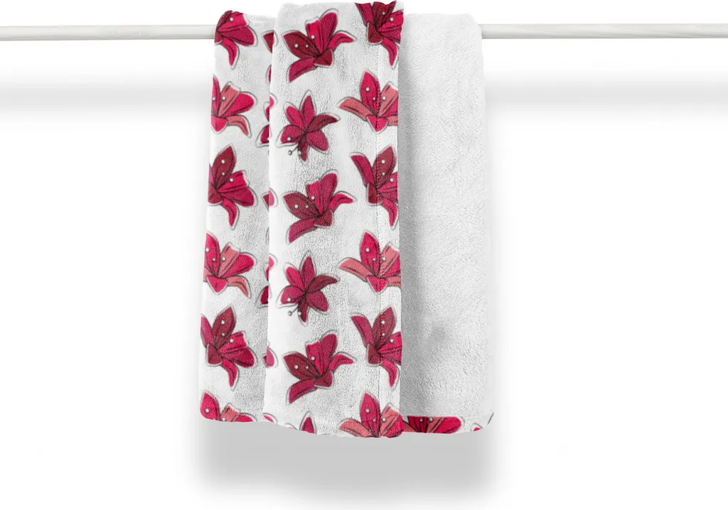 Coperta ABAKUHAUS Pile di Flanella Alta Densità 125x175 Gigli