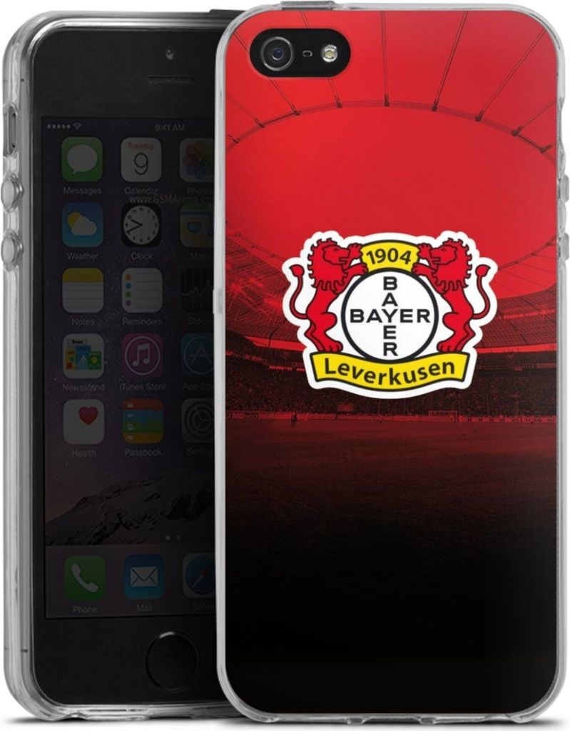 DeinDesign Handyhülle für Apple iPhone 5s Silikon Hülle Case Smartphone Schutzhülle Bayer 04 Leverkusen Offizielles Lizenzprodukt Stadion