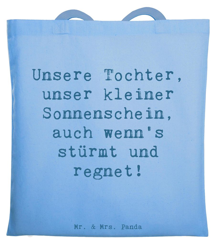 Mr. & Mrs. Panda dokumententasche Spruch Tochter Sonnenschein - Sky Blue - Geschenk, Tasche, totebag, studententasche, Einfallsreichtum, Schultasch...