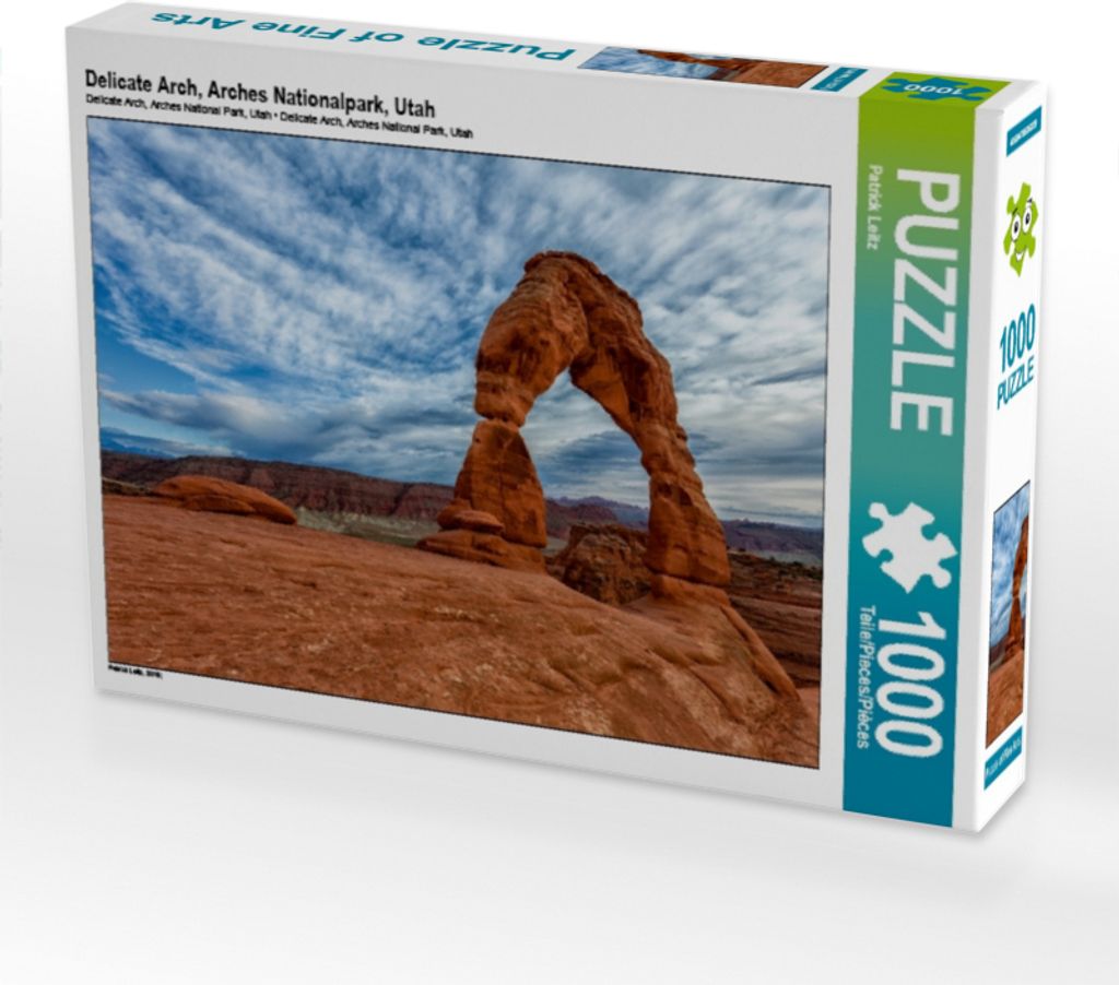 Calvendo Delicate Arch, Arches Nationalpark, Utah 1000 Teile Puzzle quer 640x480mm, Leitz Patrick; 7437991