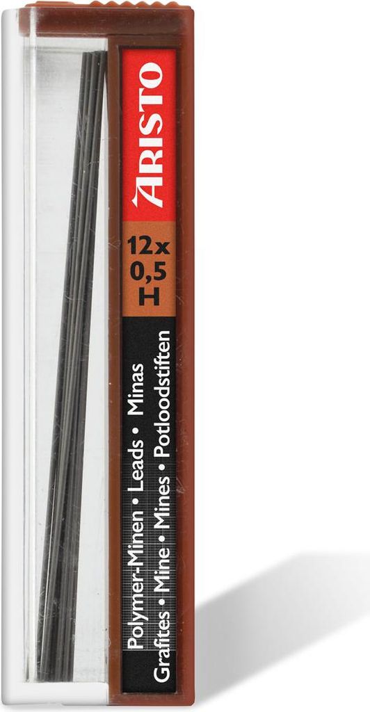 Aristo Feinminen Hi-Polymer 0,5 H, Dose mit 12 Minen