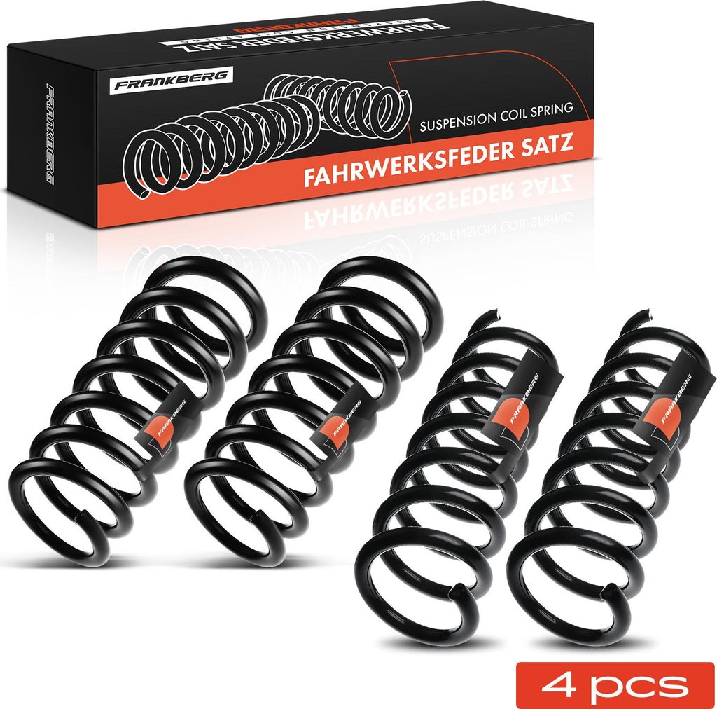 Frankberg 4x Fahrwerksfeder Vorne Hinten für Mercedes-Benz E-Klasse W210 S210 1995-2002
