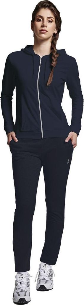 ATHL DPT. Damen Jogginganzug/Sportanzug mit Kapuze und Bündchen, Dunkelblau, Gr. S