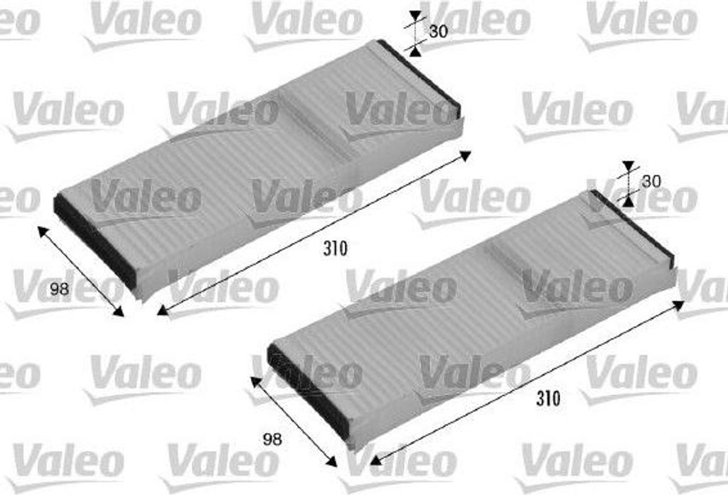 VALEO 715500 Innenraumluftfilter OE 4F0819439 kompatibel mit A6 4F