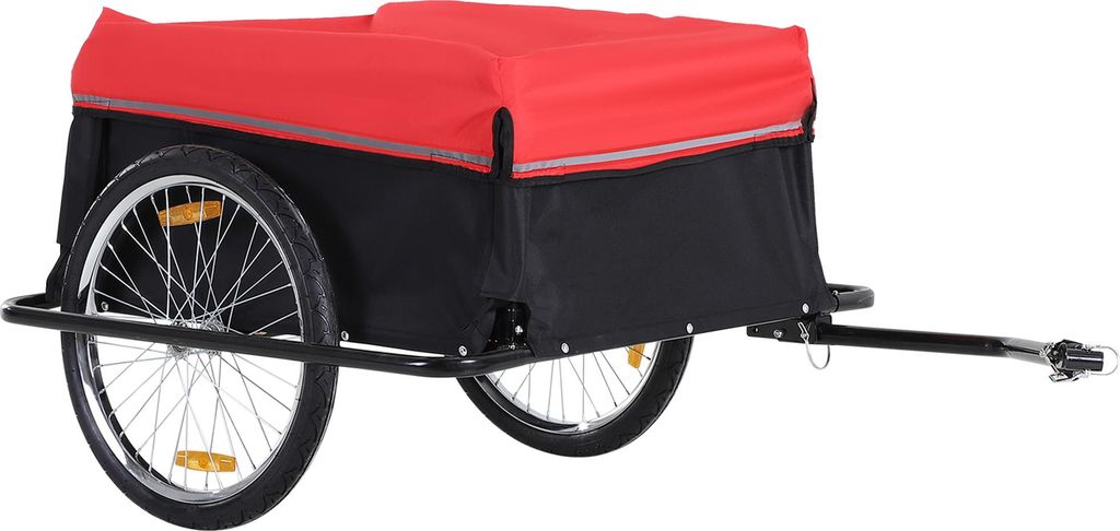 Fahrradanhänger Klappbar Lastenanhänger mit Kupplung,Transportwagen bis 40 kg belastbar, Transportanhänger Anhänger für Fahrrad Handwagen 140 ...