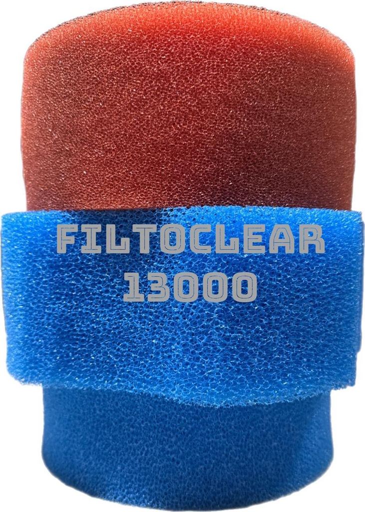 KH Ersatzschwammset Filtoclear 13000 Teichfilter 2x blau / 1x rot passend für Oase