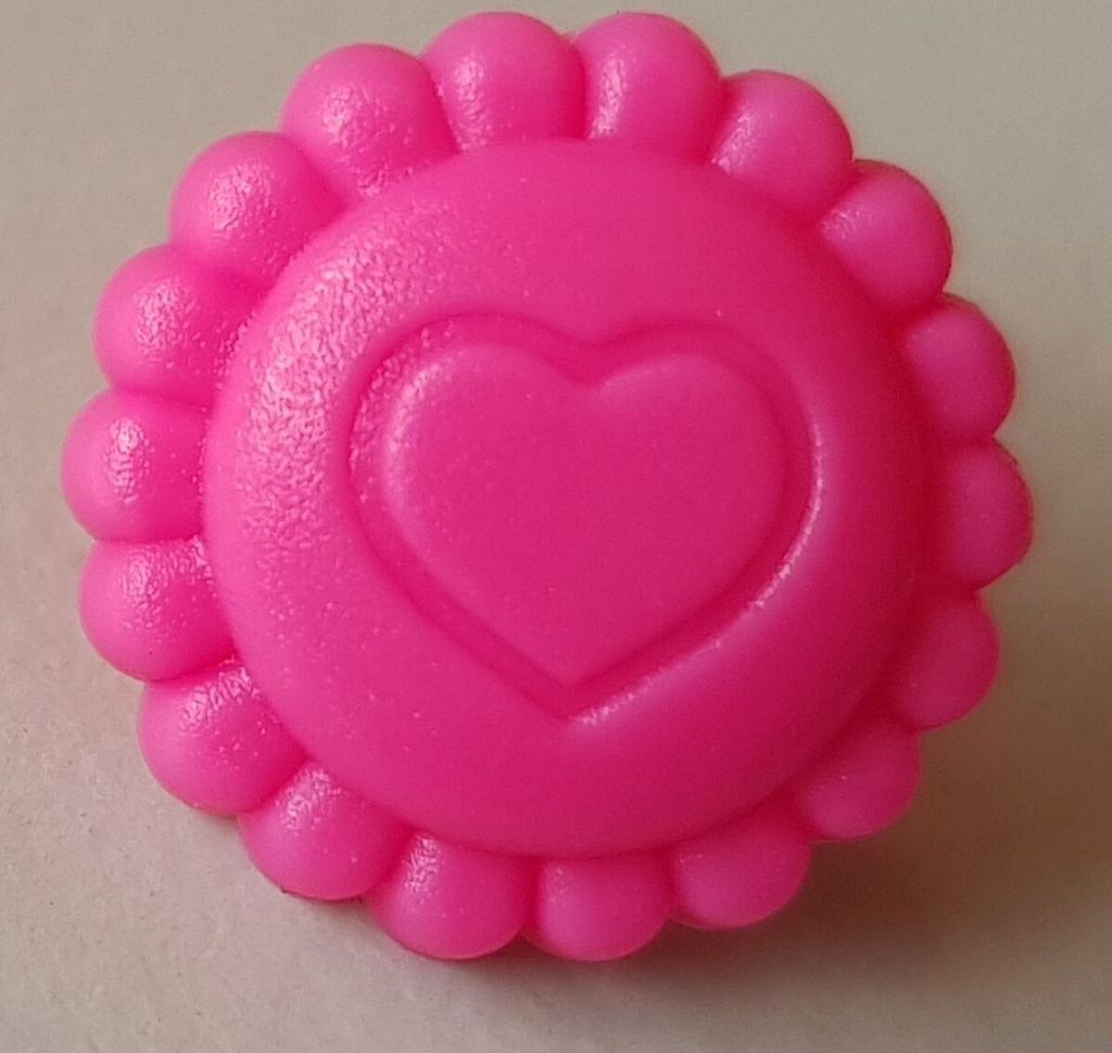 Snaps Druckknopf-Set Sonnenblume Herz in verschiedenen Farben : 25er Pack B47 Pink Packungsgröße: 25er Pack Snaps-Farben: B47 Pink