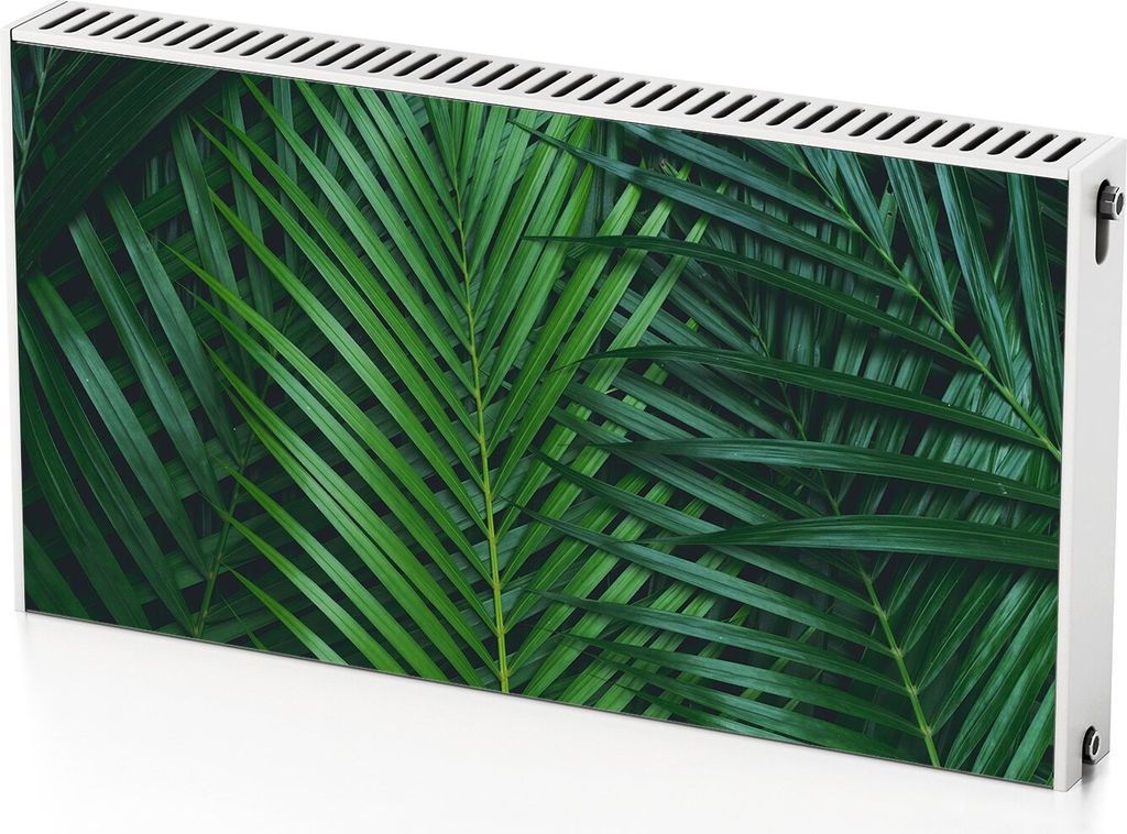 Tropisches Blatt – Magnetische Heizkörperabdeckung – 110x60 cm – Magnet Heizkörperabdeckung – 3D Würfel – Heizkörperverkleidung – M...