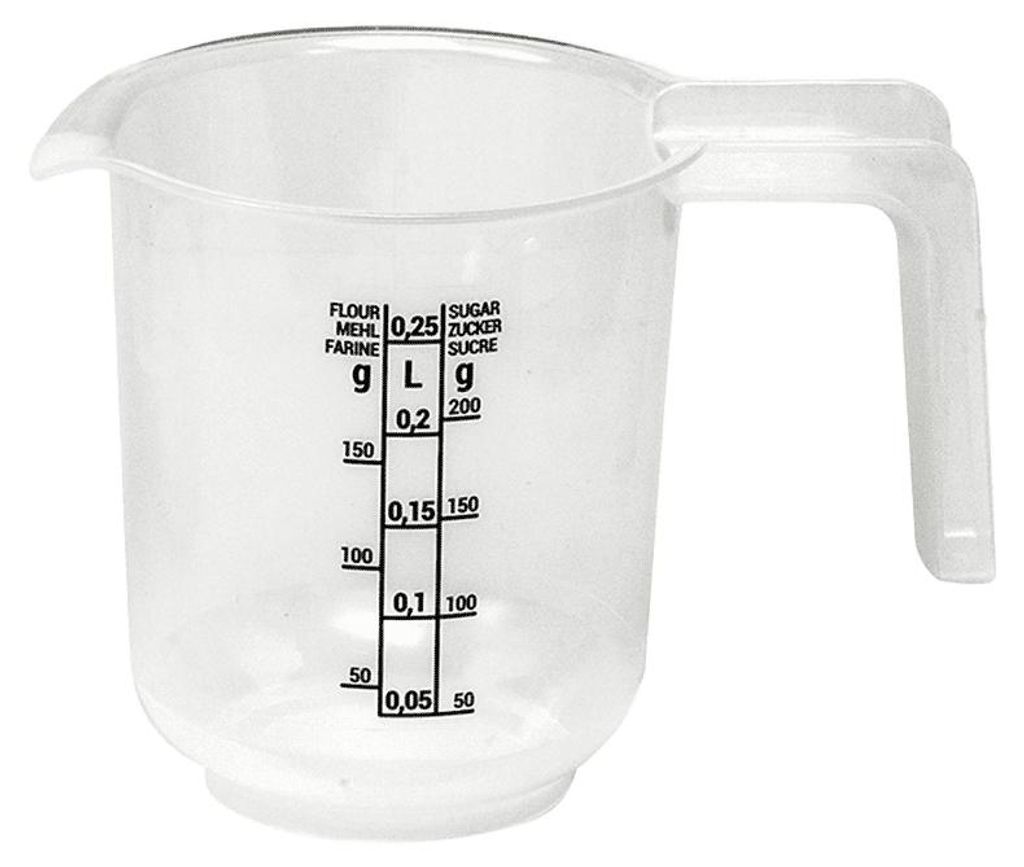 Messbecher 0,25l EUROHOME® – aus Kunststoff, 8,5x8,5x9,8cm Produktbild 