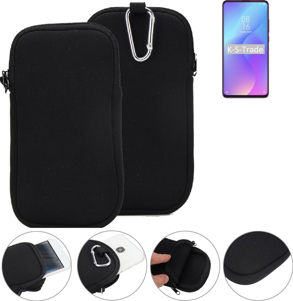 K-S-Trade Neopren-Hülle Handyhülle kompatibel mit Xiaomi Mi 9T Schutzhülle Neoprenhülle Sleeve Schutz-Hülle Gürtel Tasche Case Holster