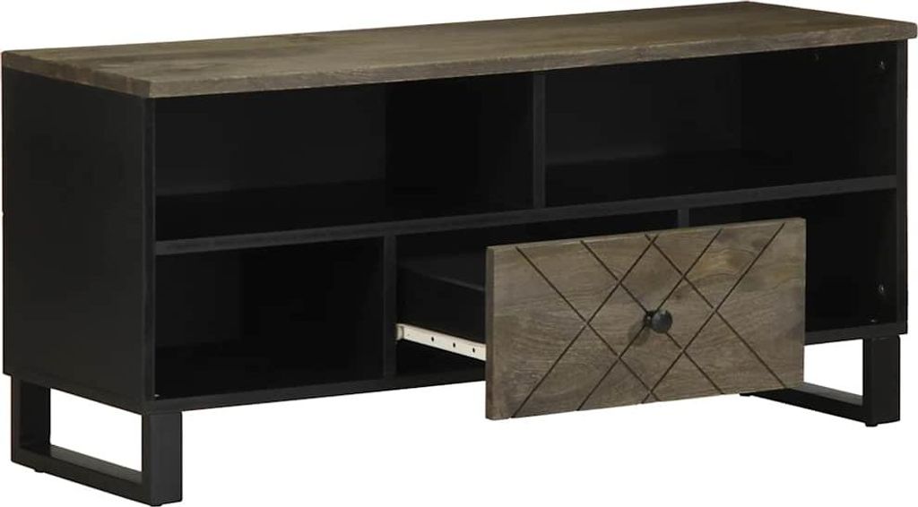vidaXL TV-Schrank 100x33x46 cm Massivholz Mango Produktbild 
